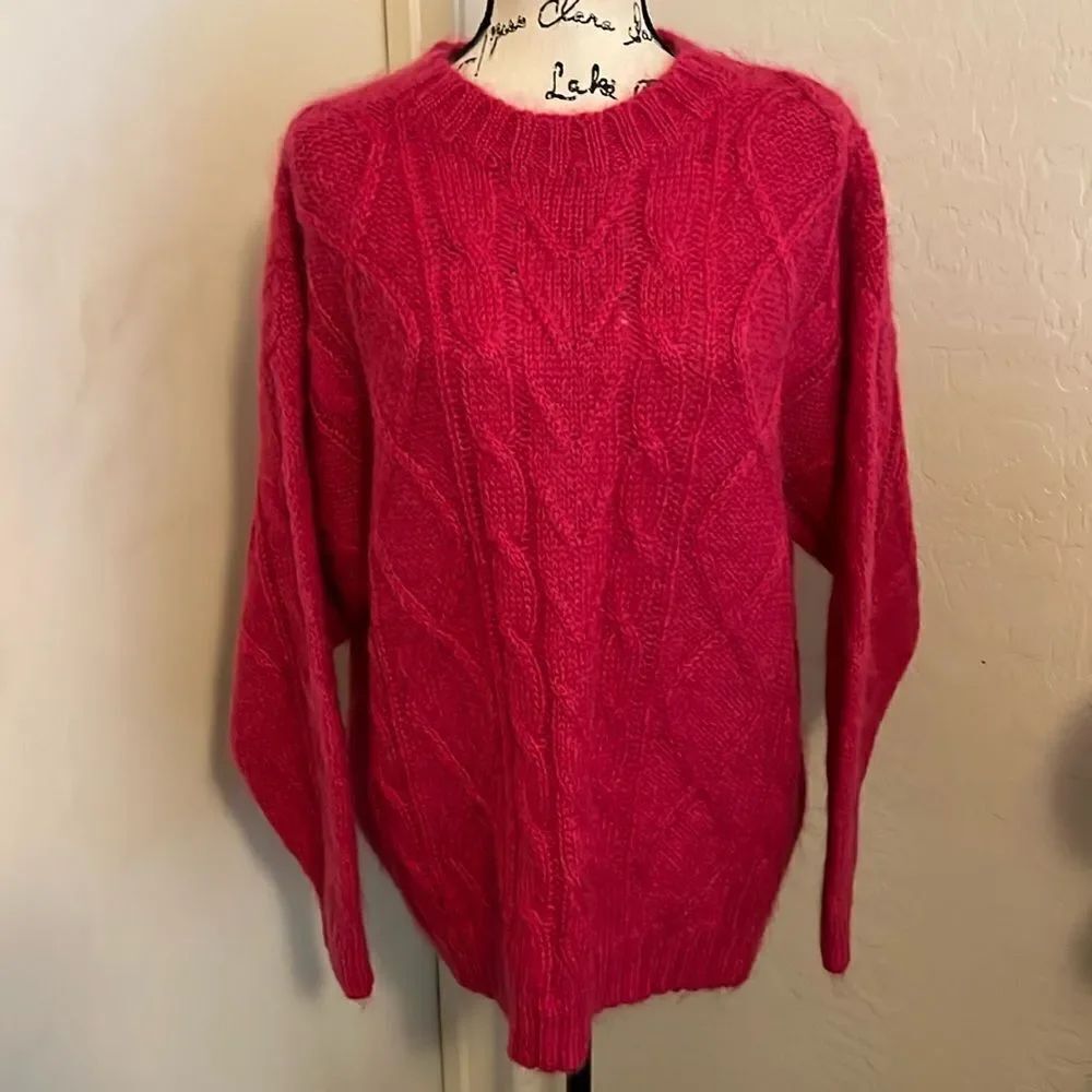 Vintage Express Mohair Blend Pullover Sweater Casual Barbie Core Feminine